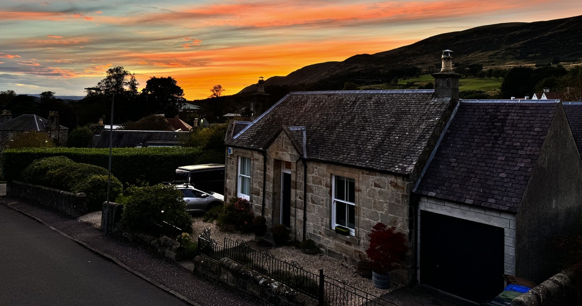Sunset, cottage in Scotland. Offset mortgages